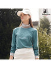 Women s color matching turtleneck t shirt 9264LXSA MINT - BLACK&WHITE - BALAAN 1