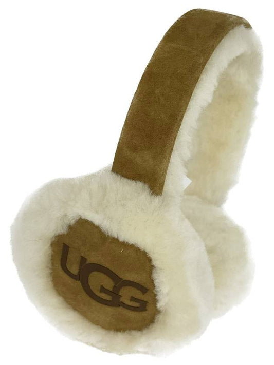 Embroidered Logo Fleece Earmuff Chestnut 18708 - UGG - BALAAN 2