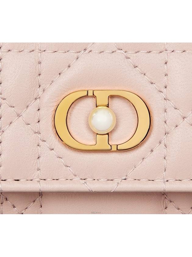 Dior Jolie Hibiscus Wallet Powder Pink Cannage - DIOR - BALAAN 6