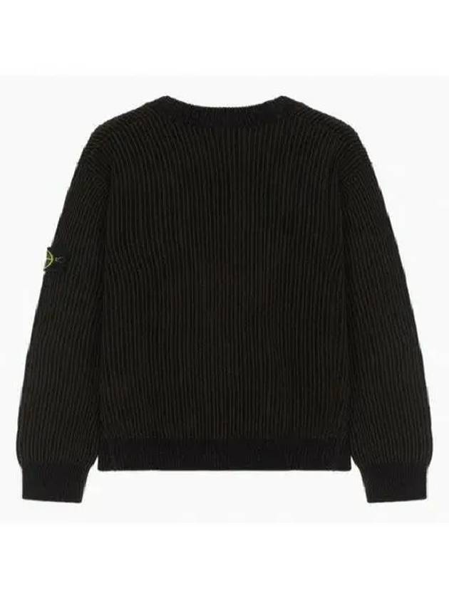 Wappen Patch Cotton Chenille Crew Neck Pullover Knit Top Brown - STONE ISLAND - BALAAN 4