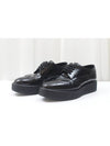 Brushed Leather Wingtip Derby Shoes Black 2EG015 - PRADA - BALAAN 1