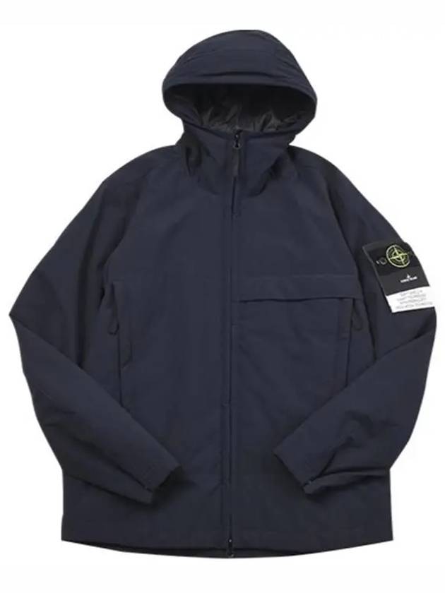 Men's Soft Shell Pure Insulation Technology Primaloft Hooded Jacket Navy - STONE ISLAND - BALAAN 2