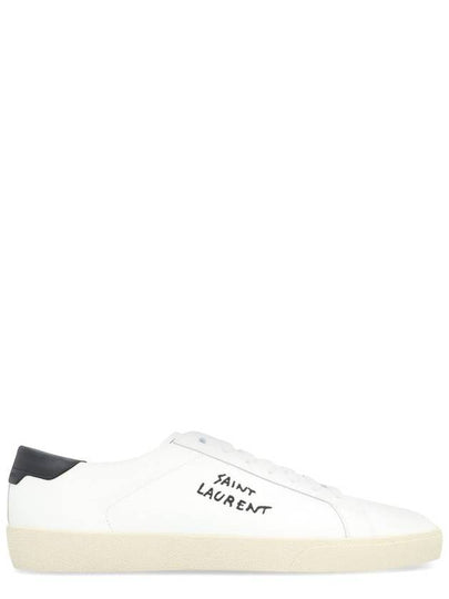 Court Classic SL 06 Leather Low Top Sneakers White - SAINT LAURENT - BALAAN 2