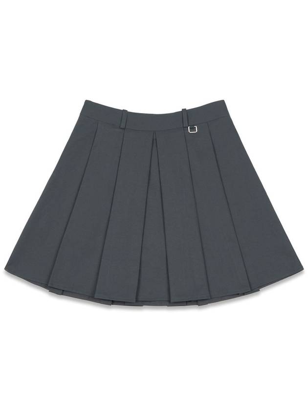 Women s Gentle Pleated Skirt Charcoal MCFW24SK3CH - MACKY - BALAAN 3