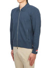 Textured Striped Cotton Bomber Jacket Blue - THOM BROWNE - BALAAN 5