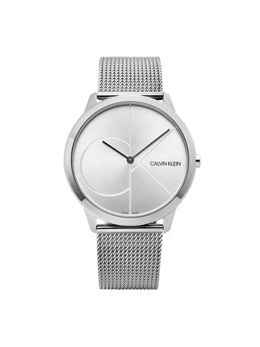 Minimal Quartz 39.7mm Metal Watch Silver - CALVIN KLEIN - BALAAN 1