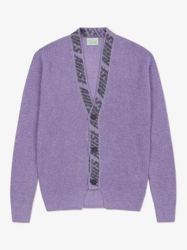 Waffle Knit Cardigan Lilac STAR20025LLC - ARIES - BALAAN 1