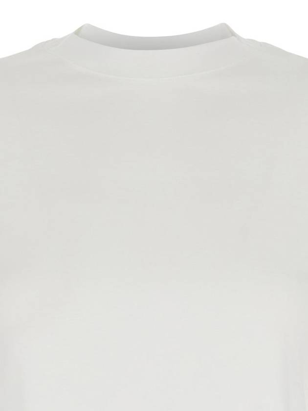 White Crewneck T-Shirt In Cotton Blend Woman - ELEVENTY MILANO - BALAAN 3