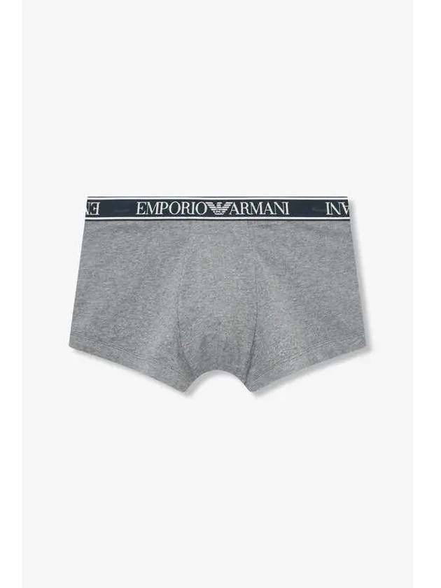 UNDERWEAR Men s Textured Logo Banding Drawn Melange Gray - EMPORIO ARMANI - BALAAN 1