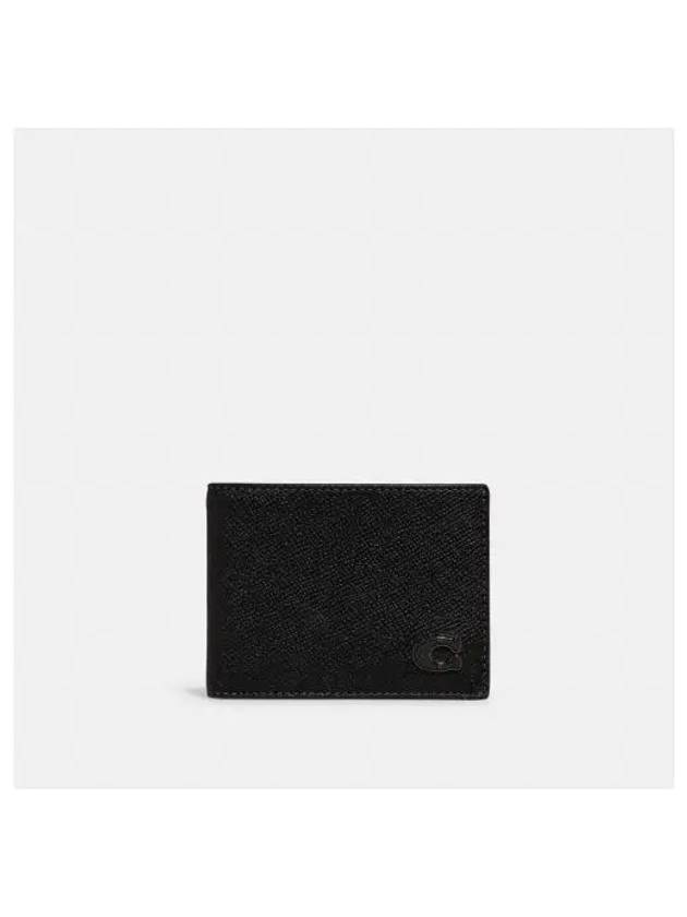 Slim Billfold Half Wallet Black - COACH - BALAAN 2