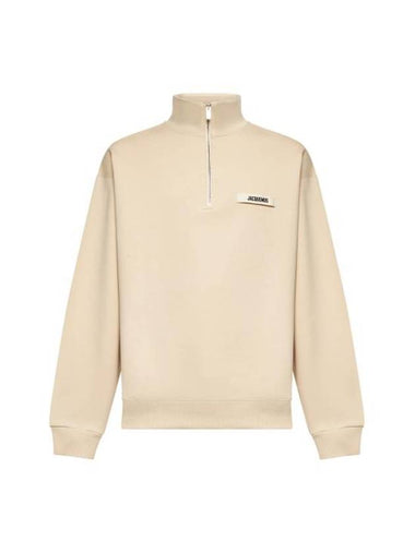 La Croisiere The Gros Grain Zipped Rollneck Sweatshirt Cream - JACQUEMUS - BALAAN 1