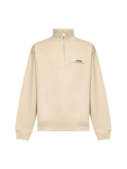 La Croisiere The Gros Grain Zipped Rollneck Sweatshirt Cream - JACQUEMUS - BALAAN 2