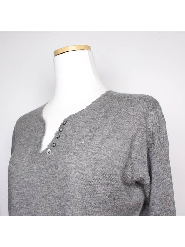 Zadig Voltaire Melange Gray Cashmere Knit Top 55 66 - ZADIG & VOLTAIRE - BALAAN 4