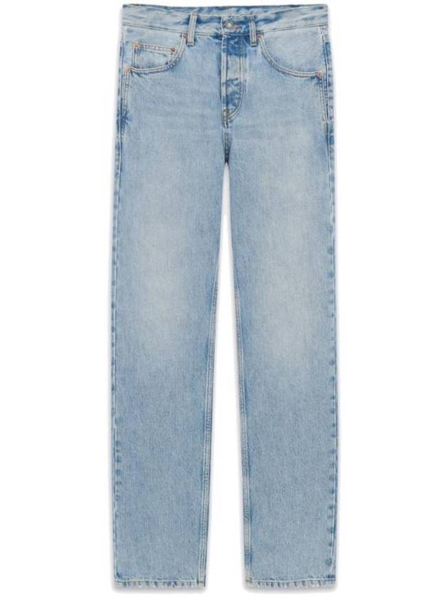 Loose Fit Denim Straight Pants Blue - SAINT LAURENT - BALAAN 1