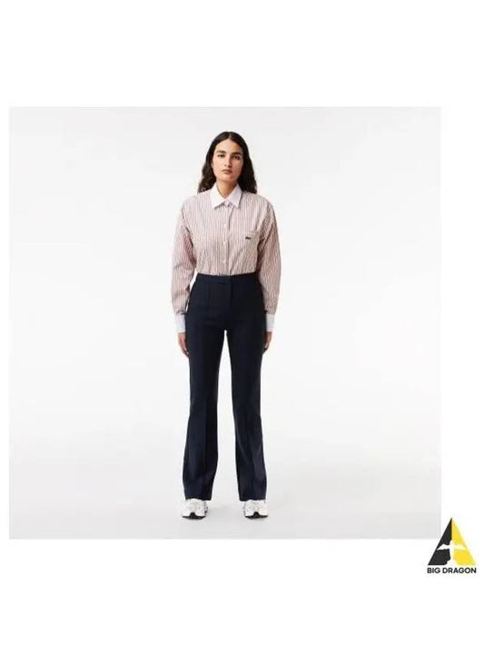 Women s flare fit slacks dark navy - LACOSTE - BALAAN 1