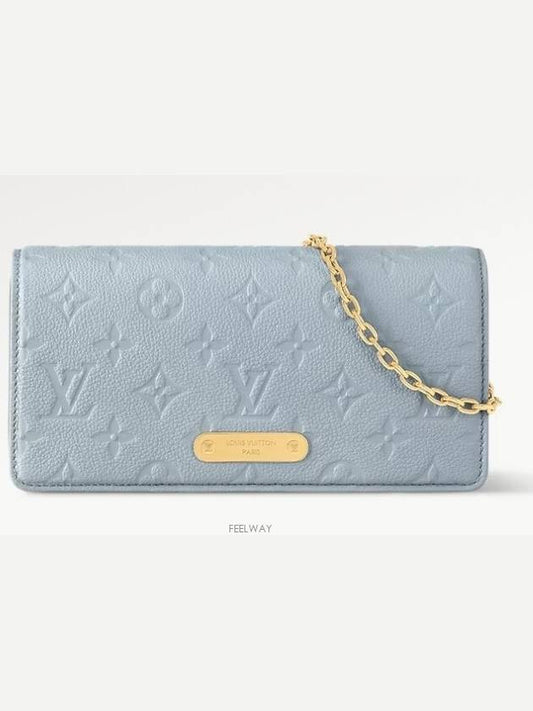 On Chain Lily Monogram Empreinte Long Wallet Blue - LOUIS VUITTON - BALAAN 2