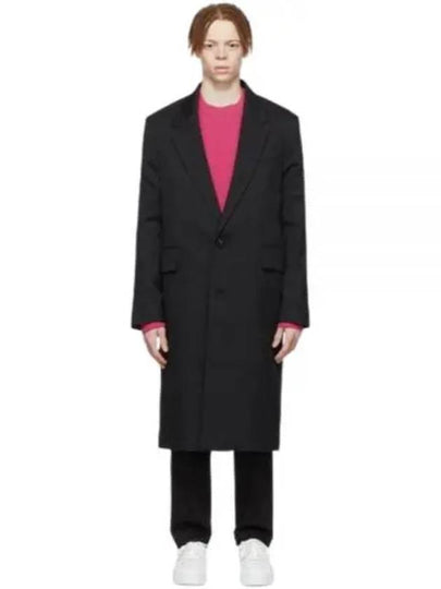 Virgin Wool Oversized Fit Single Coat Black - AMI - BALAAN 2