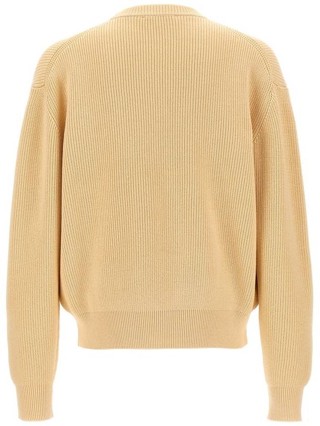 Bold Fox Head Patch Comfort Knit Top Beige - MAISON KITSUNE - BALAAN 3