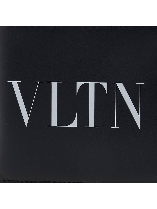 Men's VLTN Logo Half Wallet Black - VALENTINO - BALAAN 7