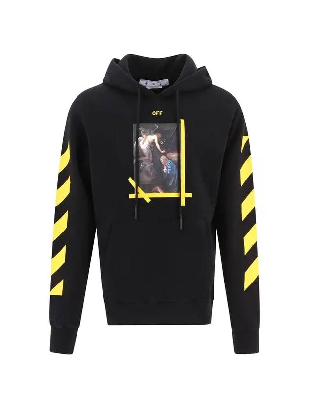 Caravaggio Diag Sleeve Hoodie Black - OFF WHITE - BALAAN 1