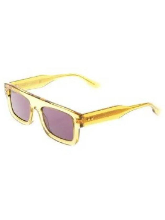 Eyewear Rectangle Clear Sunglasses Yellow - GUCCI - BALAAN 2