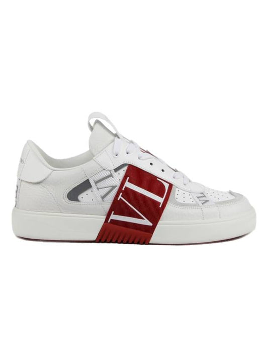 logo band low-top sneakers red white - VALENTINO - BALAAN 1
