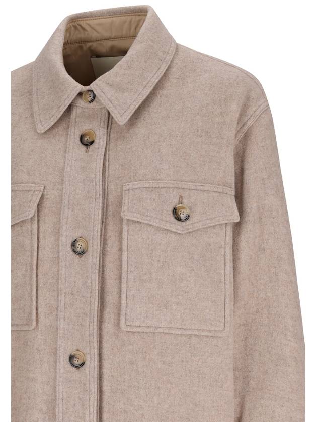 Haveli Button Up Brushed Coat MA0020FCB1D03I - ISABEL MARANT - BALAAN 4