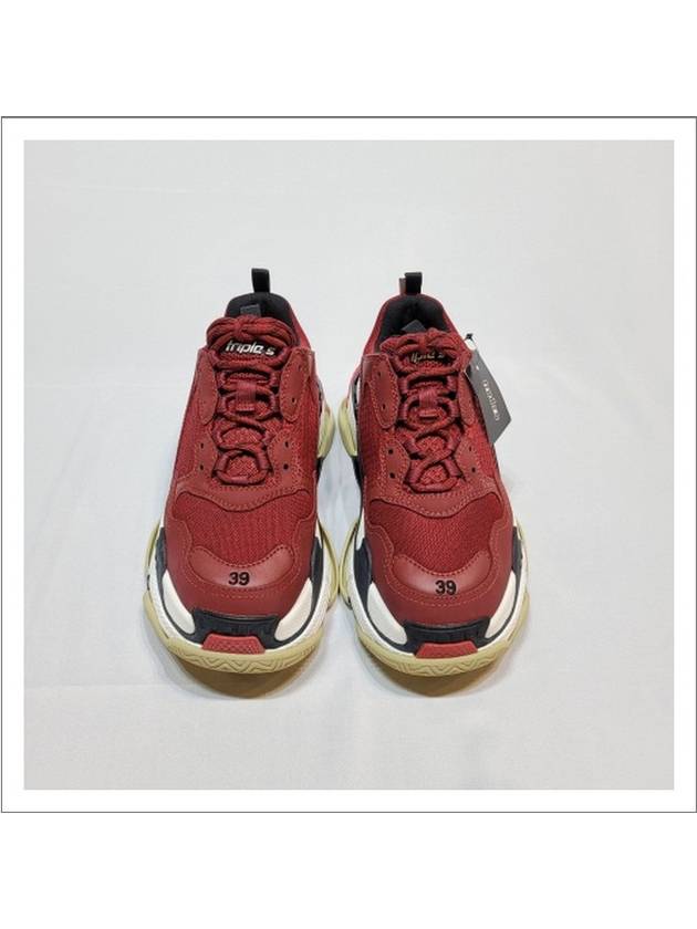 Triple S Low Top Sneakers Burgundy - BALENCIAGA - BALAAN 4