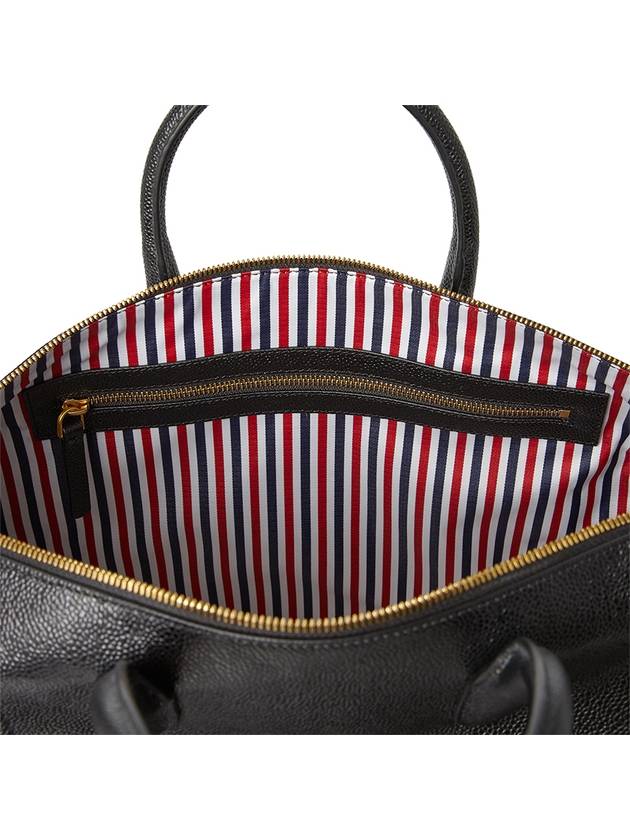 Pebble Grain Medium Duffel Bag Black - THOM BROWNE - BALAAN 9