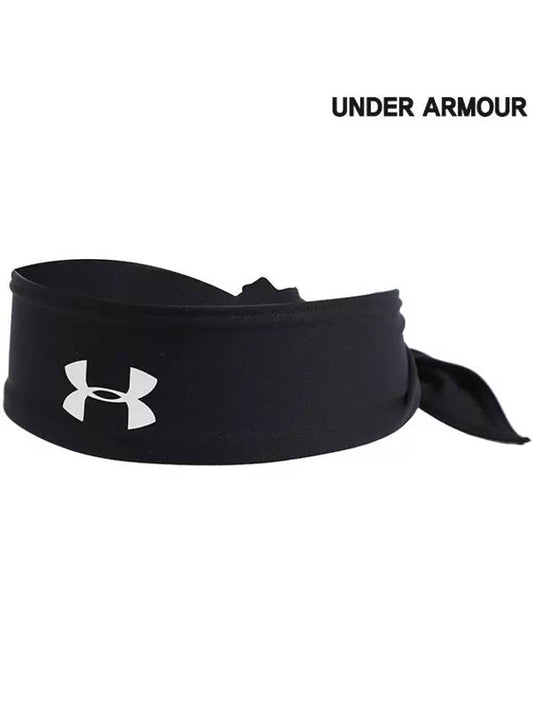 Tie Logo Headband Black - UNDER ARMOUR - BALAAN 2