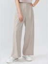 Denzel summer office look set-up belted point high waist wide pants stone DENZEL09SN - RAMUSTUDIO - BALAAN 2