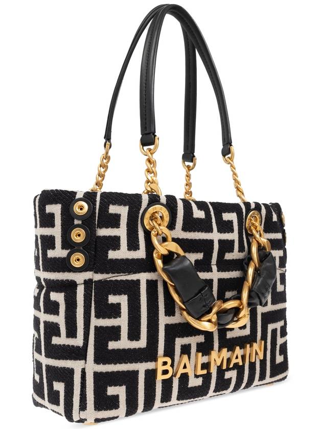 Balmain Bag 1945 Soft Small In Shopper Style, Women's, Black - BALMAIN - BALAAN 4