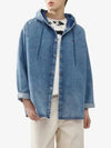 D Duny Hooded Shirt Blue A1303309H9501 - DIESEL - BALAAN 1