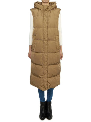 Zimino Padded Vest Brown - MAX MARA - BALAAN 1