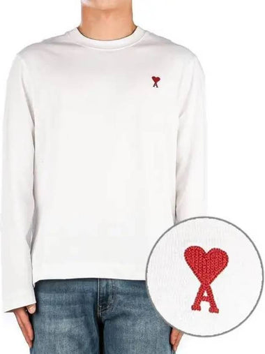 Men s heart logo long sleeve t shirt 270611 - AMI - BALAAN 1