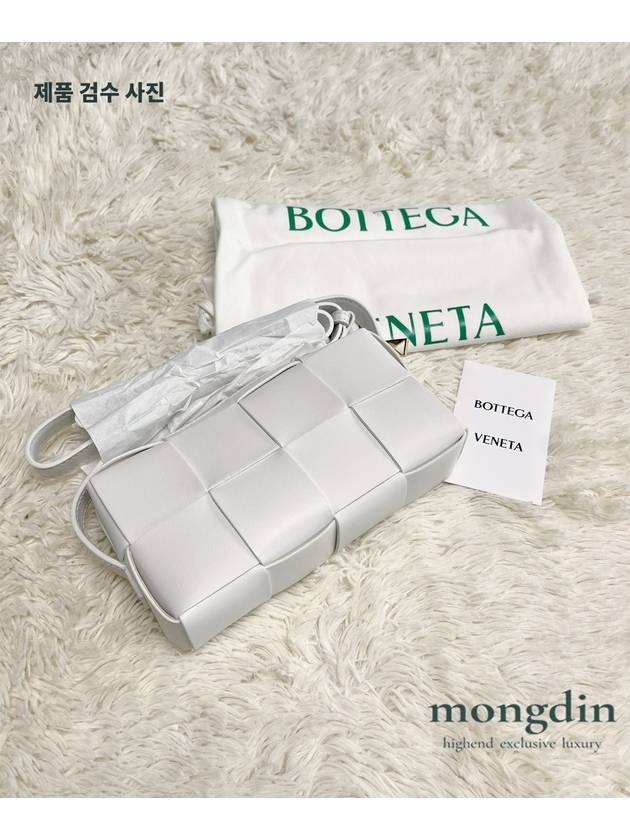 Intrecciato Cassette Leather Mini Cross Bag Taupe White - BOTTEGA VENETA - BALAAN 7