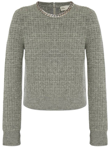 Tory Burch Sweater With Wool Finish, Women's, Grey - TORY BURCH - BALAAN 1