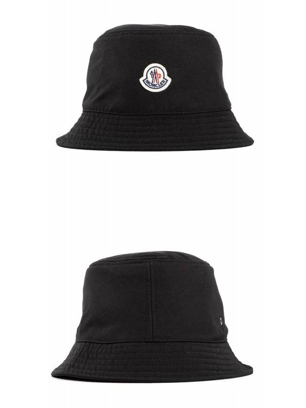 3B00052 57843 999 Logo Patch Bucket Hat Black Women s TJ - MONCLER - BALAAN 4