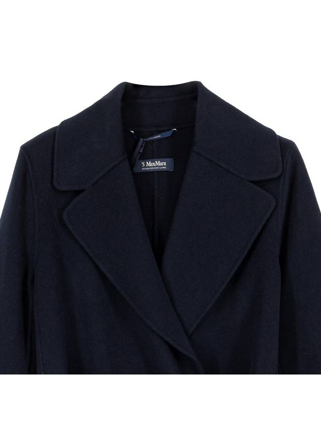 Paolor wool robe single coat navy - MAX MARA - BALAAN 3