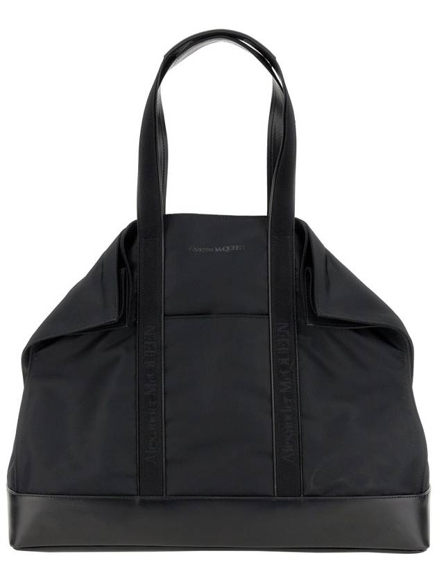 Logo Strap Tote Bag Black - ALEXANDER MCQUEEN - BALAAN 3