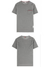 Men's Medium Weight Jersey Tipped Pocket Crewneck Short Sleeve T-Shirt Light Grey - THOM BROWNE - BALAAN 5