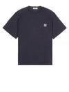 Compass Patch Regular Fit Cotton Short Sleeve T-Shirt Navy - STONE ISLAND - BALAAN 2