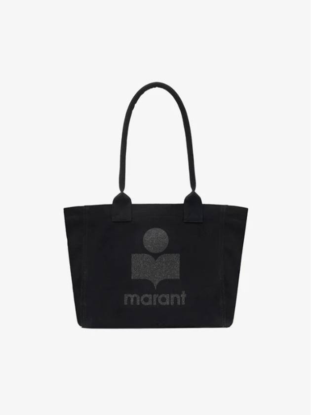 Yanky Zipper Glitter Logo Eco Bag Tote Black - ISABEL MARANT - BALAAN 2