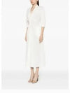 Women's Lucid Shirt Cotton Midi Dress White - JIL SANDER - BALAAN 2