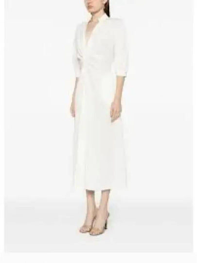 Women's Lucid Shirt Cotton Midi Dress White - JIL SANDER - BALAAN 2