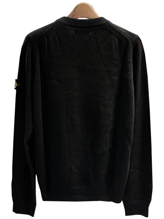 Kids Wappen Patch Wool Knit Sweater Black 7716502A1 V0029 - STONE ISLAND - BALAAN 3