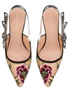 Flower Embroidery Slingback Heels Beige - DIOR - BALAAN 2