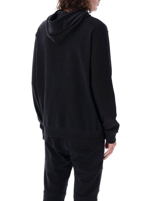 Logo Print Drawstring Hood Black - BALMAIN - BALAAN 3