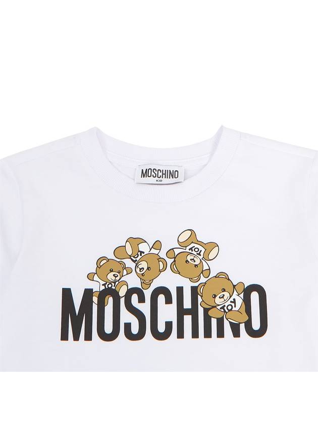 Kids short sleeve t shirt HMM04K LAA03 10101 Adults can wear - MOSCHINO - BALAAN 3