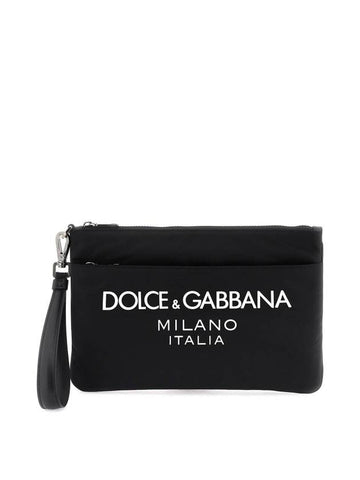 23 fw nylon pouch WITH rubber rise logo Dolce GABBANA BP3259 AG182 8B956 B0230516849 - DOLCE&GABBANA - BALAAN 1